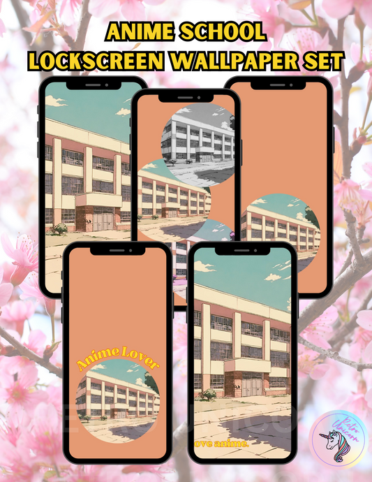 Anime School Phone Wallpapers - [Set of 5]