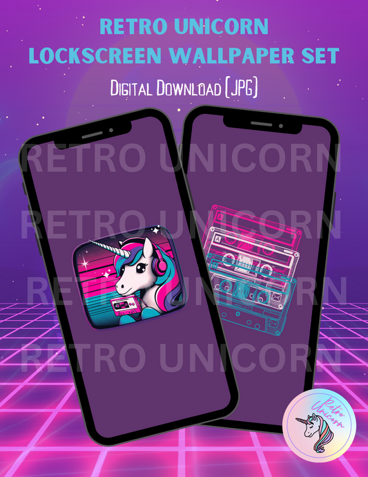 Music Unicorn Phone Wallpaper Set [Purple]