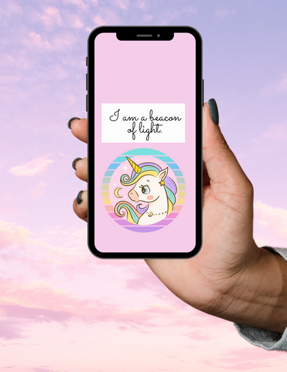 Unicorn Affirmation Phone Wallpapers [Set of 22]